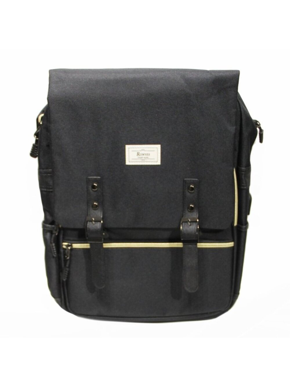 Ronyes Laptop Backpack Women Men 15.6" Bookbag USB Charging Black